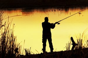 Fisherman silhouette