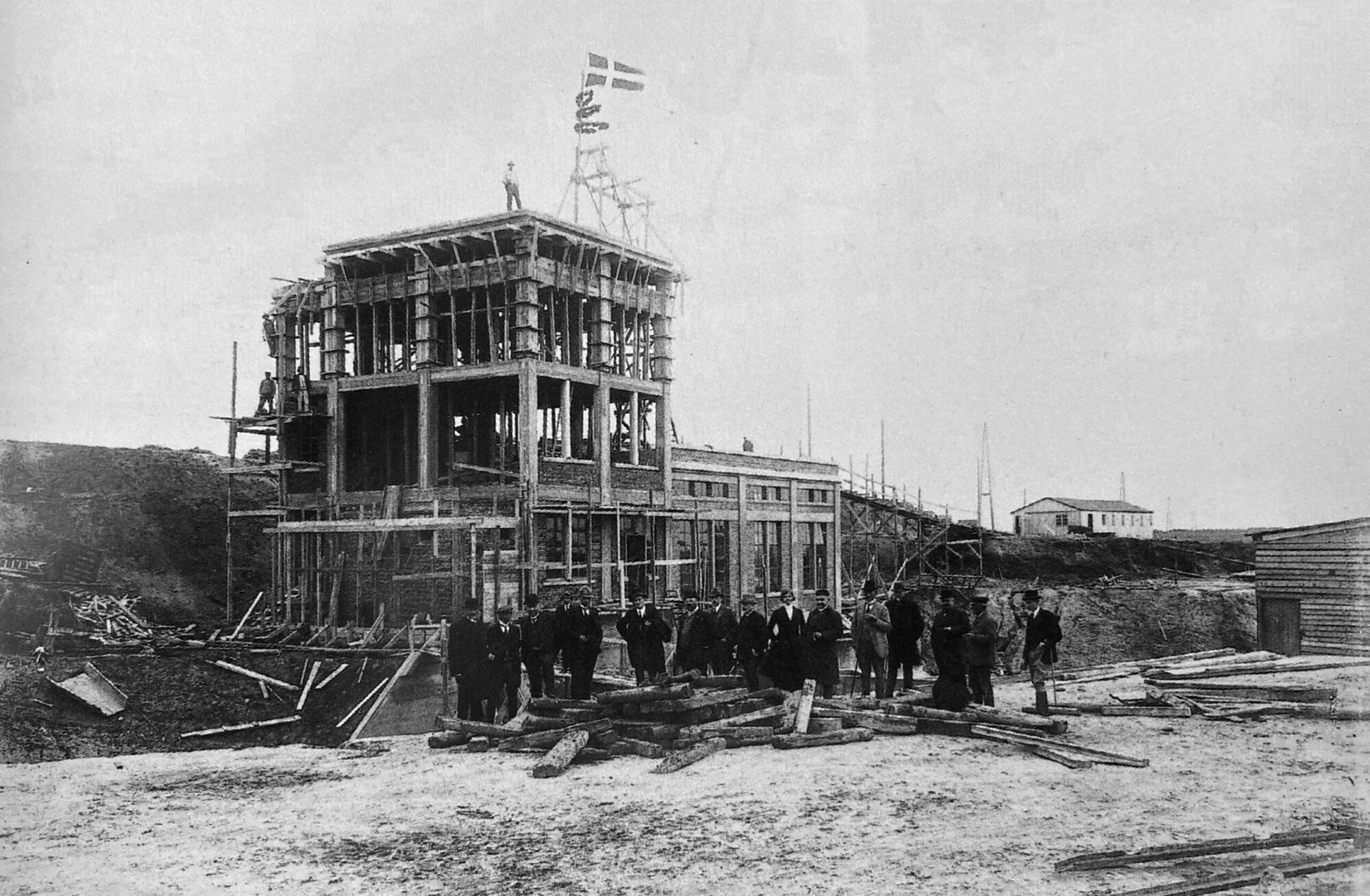 Karlsgårdeværket rejsegilde 1919_Th. Nielsen, Varde, Øse Sognearkiv